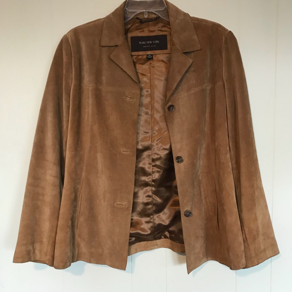 Marc New York: Andrew Marc Cognac Leather Jacket
